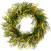 24" Mimosa Flower Artificial Wreath -Yellow - FWM250-YE