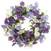 24" Silk Morning Glory Flower Hanging Wreath -Purple/White (pack of 4) - FWM366-PU/WH