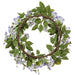 24" Morning Glory Silk Flower Hanging Wreath -Blue (pack of 2) - FWM706-BL