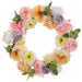 19.5" Mixed Silk Peony & Rose Flower Wreath -Mixed Colors (Pack of 2) - FWP427-MX