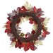22" Peony Flower, Protea & Eucalyptus Leaf Silk Wreath -Burgundy - FWP429-BU