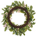 28" Peony & Cherry Blossom Silk Flower Wreath -Cream/Pink (Pack of 2) - FWP789-CR/PK