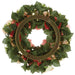 17" Rose & Peony Silk Flower Wreath -Peach/Coral (Pack of 2) - FWR001-PE/CO
