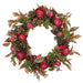 24" Ranunculus, Angelica & Pod Silk Flower Wreath -Beauty/Green (Pack of 2) - FWR544-BT/GR