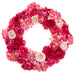 20" Ranunculus & Hydrangea Silk Flower Wreath -Beauty/Pink (Pack of 4) - FWR706-BT/PK