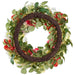 24" Rose Silk Flower Wreath -Mixed Colors (Pack of 2) - FWR737-MX