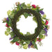 26" Snowball, Lilac & Tulip Silk Flower Wreath -Mixed Colors (Pack of 2) - FWS033-MX