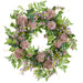 28" Snowball, Thistle & Fern Silk Flower Wreath -Lavender/Green (Pack of 2) - FWS037-LV/GR