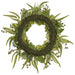 25" Snowball & Eucalyptus Leaf Silk Flower Wreath -Mixed Colors (Pack of 2) - FWS044-MX