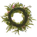 28" Snowball & Camellia Silk Flower Wreath -Mixed Colors (Pack of 2) - FWS045-MX