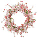24" Cherry Blossom Silk Flower Wreath -Pink/Cream (Pack of 2) - FWS055-PK/CR