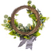 22" Silk Sunflower, Eucalyptus & Fern Hanging Wreath -Yellow/White (pack of 2) - FWS220-YE/WH