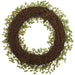 25" PE Sedum Artificial Wreath -Green - FWS459-GR
