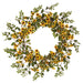 28" Sunflower Silk Flower Wreath -Yellow (Pack of 4) - FWS821-YE