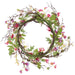 24" Sweet Pea & Rose Myrtle Silk Flower Wreath -Pink/Purple (Pack of 4) - FWS840-PK/PU