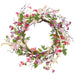 24" Sweet Pea & Rose Myrtle Silk Flower Wreath -Pink/Purple (Pack of 4) - FWS840-PK/PU