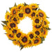 22" Sunflower Silk Flower Wreath -Yellow/Orange (Pack of 2) - FWS990-YE/OR