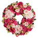 17" Silk Rose & Peony Flower Wreath -Beauty/Pink (Pack of 2) - FWX103-BT/PK