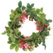 20" Rose & Hydrangea Silk Flower Wreath -2 Tone Pink (Pack of 6) - FWX446-PK/TT