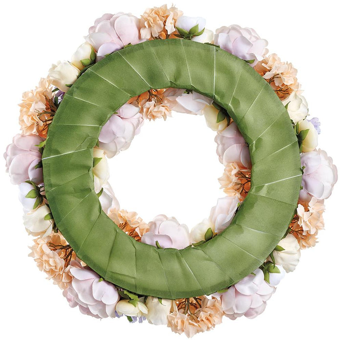 23" Rose & Hydrangea Silk Flower Wreath -Mixed Colors - FWX501-MX