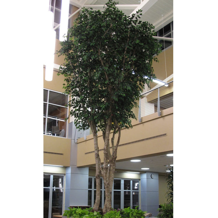 14' CUSTOM MADE IFR Commercial Artificial Ficus Tree w/Pot -Green - GR14