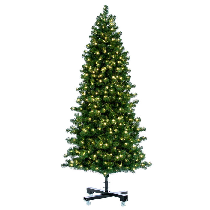 6'6"Hx41"W Slim Grand Teton Pine Artificial Christmas Tree, LED Pre-Lit -Green - G125066LED
