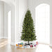 7'6"Hx45"W Slim Grand Teton Pine Artificial Christmas Tree, LED Pre-Lit -Green - G125076LED