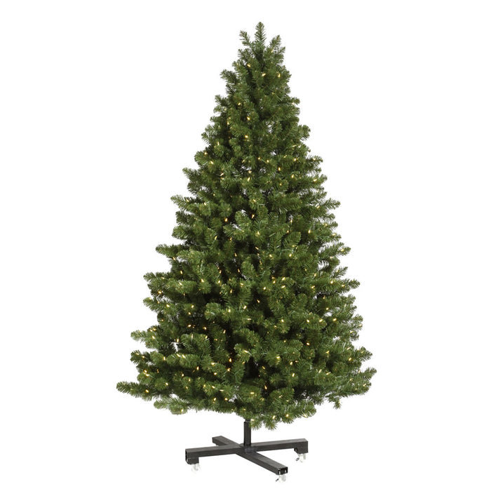15'Hx89"W Medium Grand Teton Pine Artificial Christmas Tree, LED Pre-Lit -Green - G125196LED