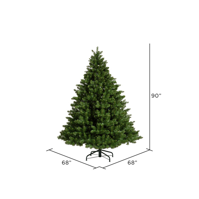 7'6"Hx68"W Grand Teton Pine Artificial Christmas Tree, Unlit -Green - G125275