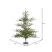 5'Hx54"W PE Bed Rock Pine Artificial Christmas Tree, Unlit -Green/Brown - G152250