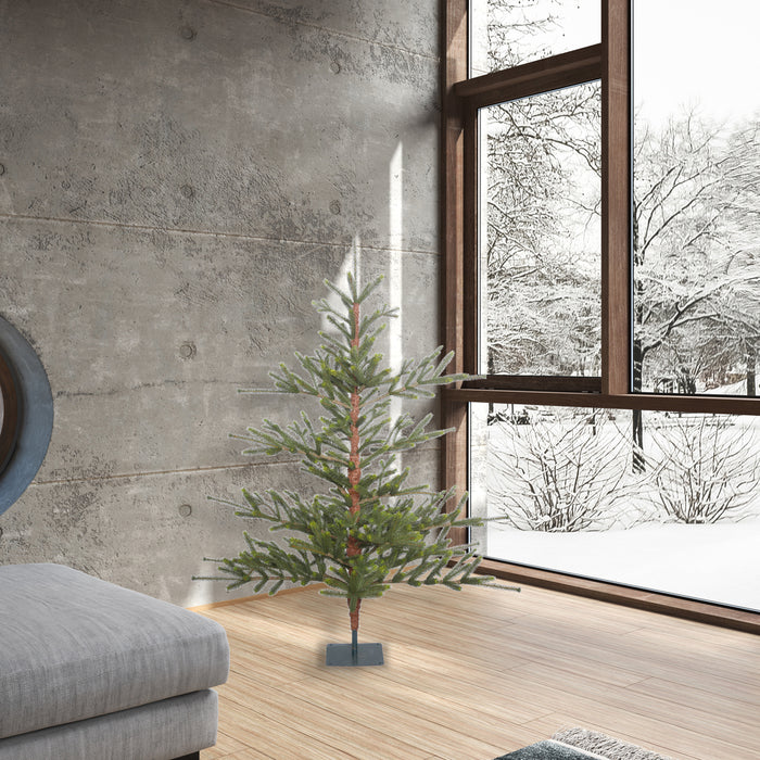 5'Hx54"W PE Bed Rock Pine Artificial Christmas Tree, Unlit -Green/Brown - G152250