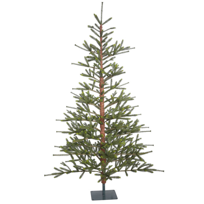 7'Hx57"W PE Bed Rock Pine Artificial Christmas Tree, Unlit -Green/Brown - G152270