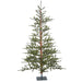 7'Hx57"W PE Bed Rock Pine Artificial Christmas Tree, Unlit -Green/Brown - G152270