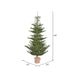 4'Hx32"W PE Alberta Spruce Artificial Christmas Tree w/Burlap Base, LED Pre-Lit -Green - G160241LED