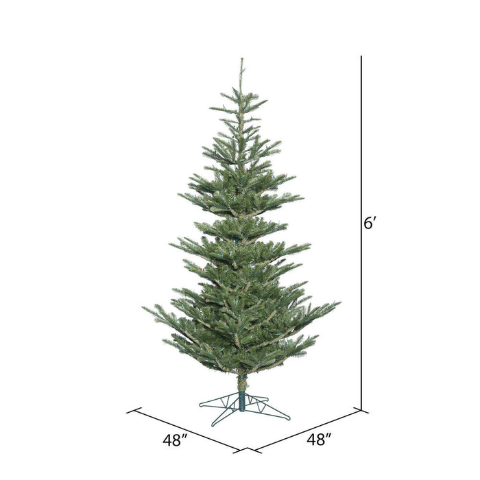 6'Hx48"W PE Alberta Spruce Artificial Christmas Tree, Unlit -Green - G160260