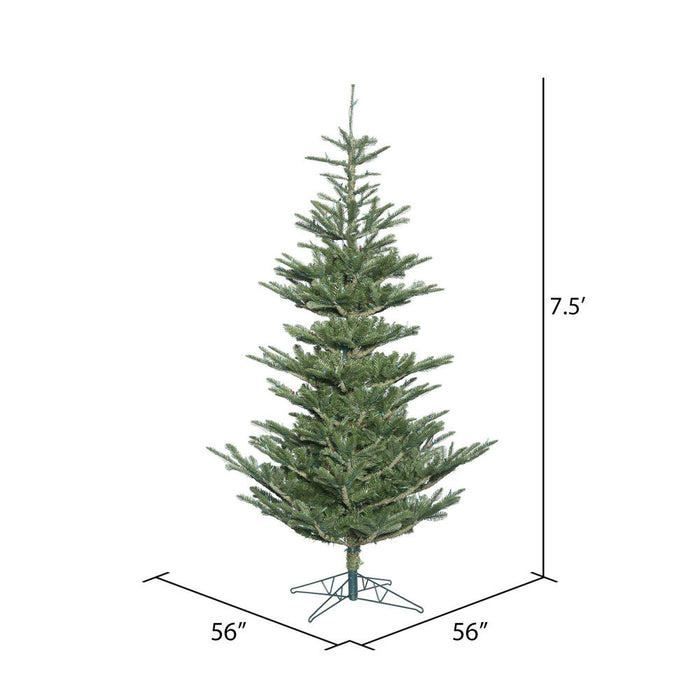 7'6"Hx56"W PE Alberta Spruce Artificial Christmas Tree, Unlit -Green - G160275