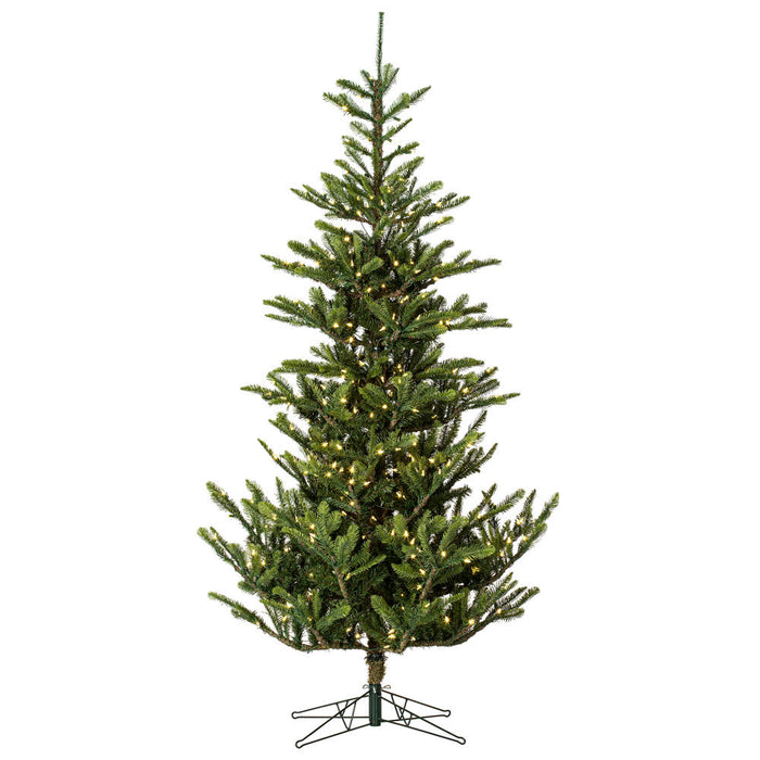 7'6"Hx56"W PE Alberta Spruce Artificial Christmas Tree, LED Pre-Lit -Green - G160276LED
