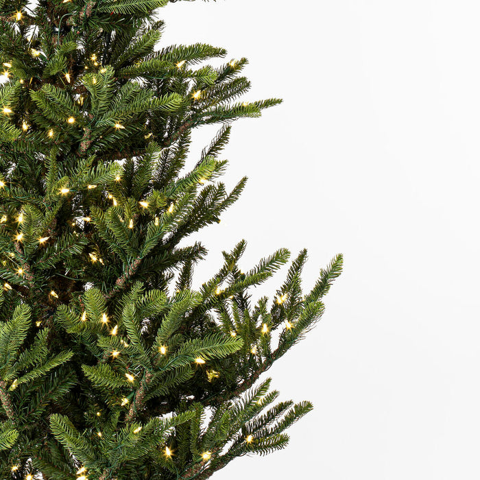 7'6"Hx56"W PE Alberta Spruce Artificial Christmas Tree, LED Pre-Lit -Green - G160276LED
