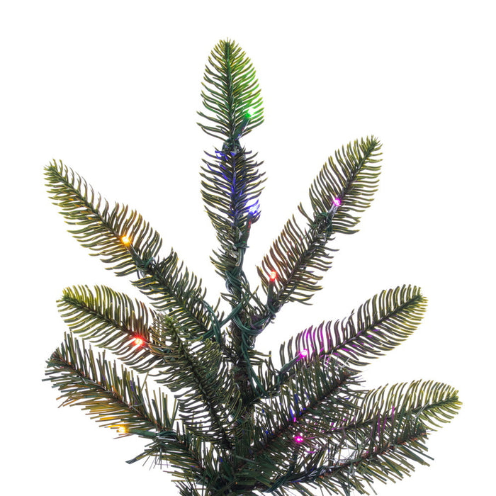 6'Hx48"W PE Alberta Spruce Artificial Christmas Tree, Micro LED Pre-Lit (Multi-Mode) -Green - G160263LEDCC