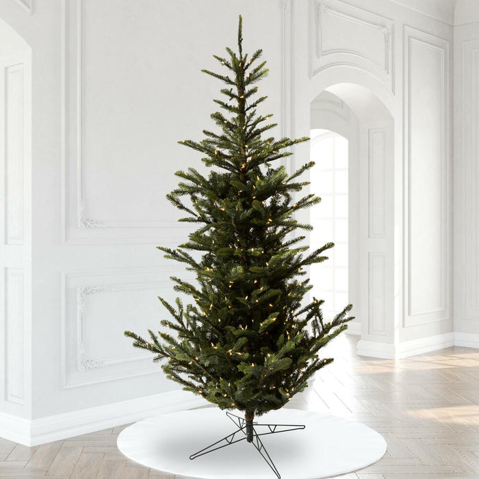 9'Hx68"W PE Alberta Spruce Artificial Christmas Tree, Micro LED Pre-Lit (Multi-Mode) -Green - G160283LEDCC