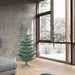 7'6"Hx56"W PE Alberta Blue Spruce Artificial Christmas Tree, Unlit -Green - G160475