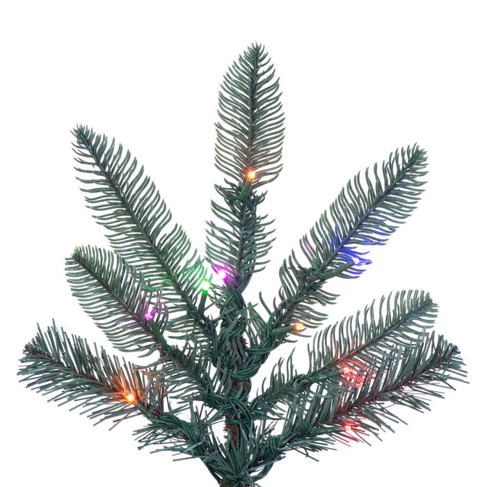10'Hx74"W PE Alberta Blue Spruce Artificial Christmas Tree, Micro LED Pre-Lit (Multi-Mode) -Green - G160488LEDCC