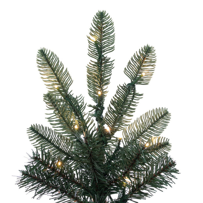 12'Hx80"W PE Alberta Blue Spruce Artificial Christmas Tree, Micro LED Pre-Lit (Multi-Mode) -Green - G160493LEDCC