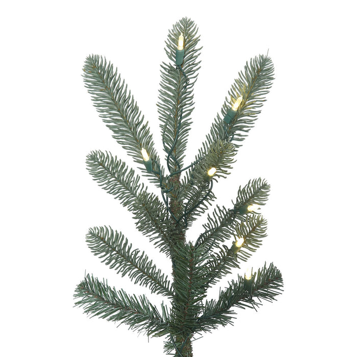 7'6"Hx56"W PE Alberta Blue Spruce Artificial Christmas Tree, LED Pre-Lit -Green - G160476LED