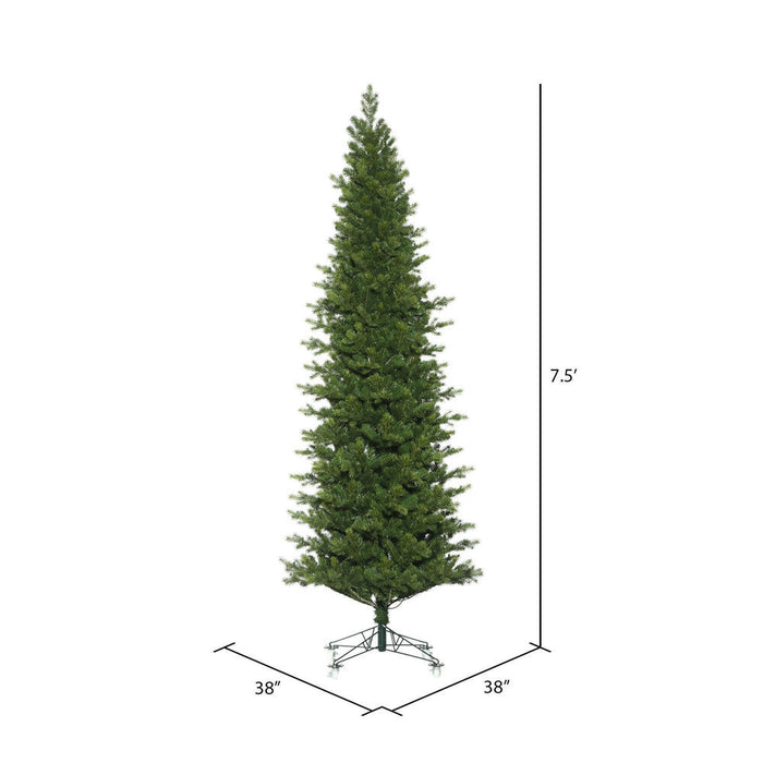 7'6"Hx38"W PE Slim Eagle Fraser Artificial Christmas Tree, Unlit -Green - G170175