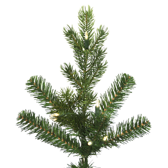 7'6"Hx38"W PE Slim Eagle Fraser Artificial Christmas Tree, LED Pre-Lit -Green - G170176LED