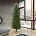 12'Hx49"W PE Slim Eagle Fraser Artificial Christmas Tree, Micro LED Pre-Lit (Multi-Mode) -Green - G170193LEDCC