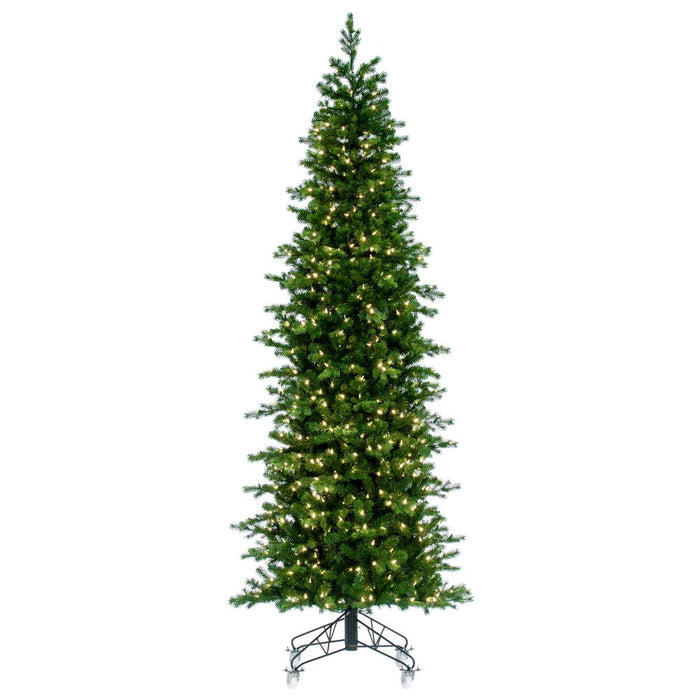 14'Hx56"W PE Slim Eagle Fraser Artificial Christmas Tree, LED Pre-Lit -Green - G170196LED