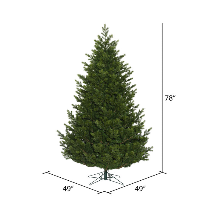 6'6"Hx49"W PE Eagle Fraser Artificial Christmas Tree, Unlit -Green - G170365