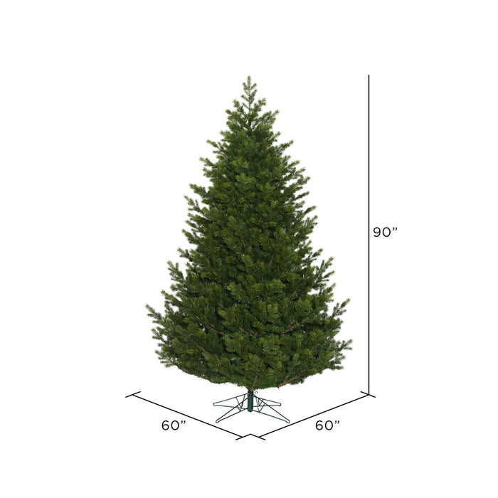 7'6"Hx55"W PE Eagle Fraser Artificial Christmas Tree, Unlit -Green - G170375